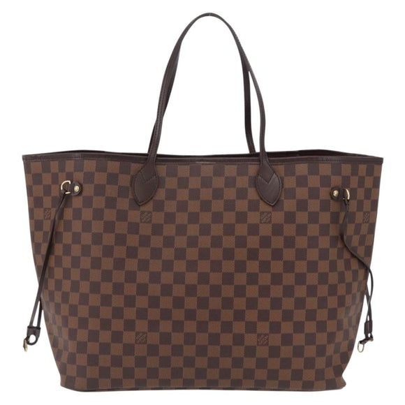 LOUIS VUITTON Damier Ebene Neverfull GM Tote Bag N51106 LV Auth BA15955V