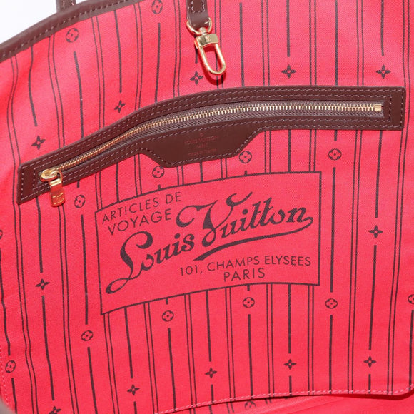LOUIS VUITTON Damier Ebene Neverfull GM Tote Bag N51106 LV Auth BA15955V
