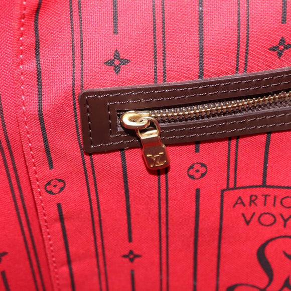 LOUIS VUITTON Damier Ebene Neverfull GM Tote Bag N51106 LV Auth BA15955V