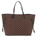 LOUIS VUITTON Damier Ebene Neverfull GM Tote Bag N51106 LV Auth BA15955V-3