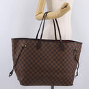 LOUIS VUITTON Damier Ebene Neverfull GM Tote Bag N51106 LV Auth BA15955V-30