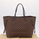 LOUIS VUITTON Damier Ebene Neverfull GM Tote Bag N51106 LV Auth BA15955V-31