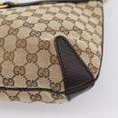 GUCCI GG Canvas Horsebit Shoulder Bag Beige Gold 114890 Auth BA15957V-15