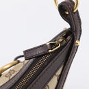 GUCCI GG Canvas Horsebit Shoulder Bag Beige Gold 114890 Auth BA15957V-17