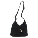 GUCCI New Jackie Shoulder Bag Leather Black Gold 277520 Auth BA15959V-1