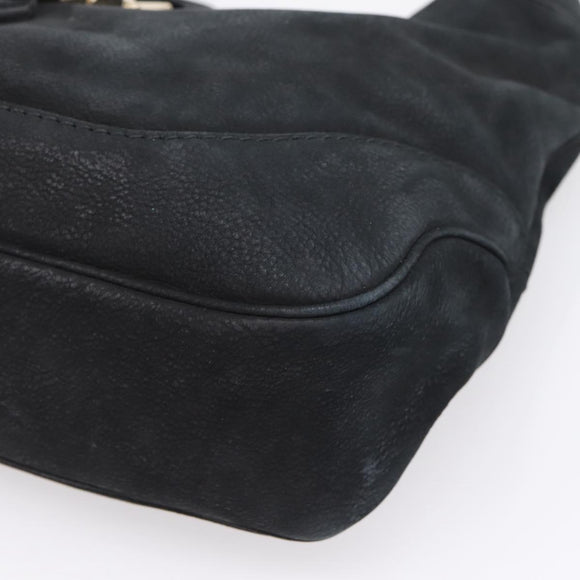 GUCCI New Jackie Shoulder Bag Leather Black Gold 277520 Auth BA15959V