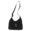 GUCCI New Jackie Shoulder Bag Leather Black Gold 277520 Auth BA15959V-2