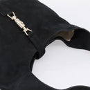 GUCCI New Jackie Shoulder Bag Leather Black Gold 277520 Auth BA15959V-6