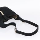 GUCCI New Jackie Shoulder Bag Leather Black Gold 277520 Auth BA15959V-7