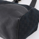 GUCCI GG Canvas Tote Bag Black Gold 223972 Auth BA15960V-10