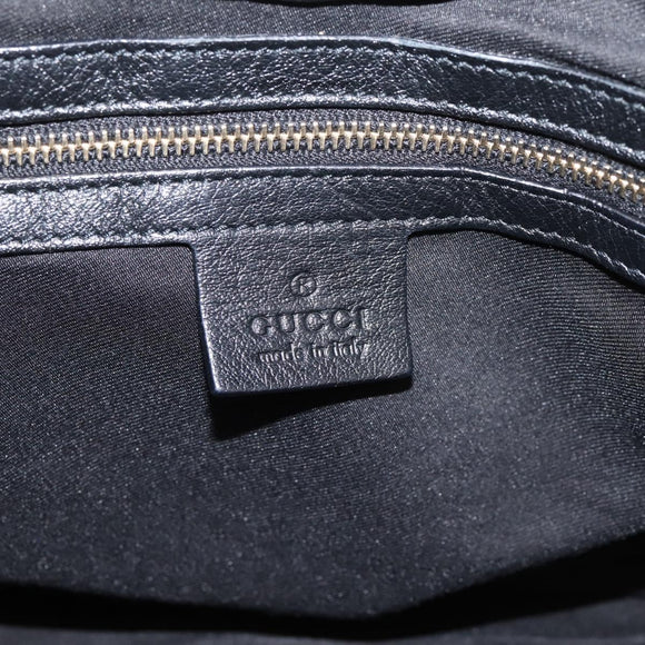 GUCCI GG Canvas Tote Bag Black Gold 223972 Auth BA15960V