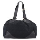 GUCCI GG Canvas Tote Bag Black Gold 223972 Auth BA15960V-3