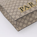 GUCCI GG Supreme Tote Bag PVC 2way Beige Gold 450950 Auth BA15961V-13