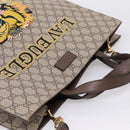 GUCCI GG Supreme Tote Bag PVC 2way Beige Gold 450950 Auth BA15961V-6