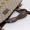 GUCCI GG Supreme Tote Bag PVC 2way Beige Gold 450950 Auth BA15961V-7