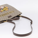 GUCCI GG Supreme Tote Bag PVC 2way Beige Gold 450950 Auth BA15961V-9
