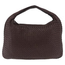Bottega Veneta INTRECCIATO Hobo Bag Leather Brown Gold 115654 Auth BA15963V-2