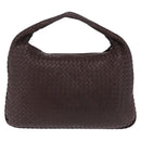 Bottega Veneta INTRECCIATO Hobo Bag Leather Brown Gold 115654 Auth BA15963V-3