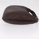 Bottega Veneta INTRECCIATO Hobo Bag Leather Brown Gold 115654 Auth BA15963V-4