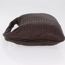 Bottega Veneta INTRECCIATO Hobo Bag Leather Brown Gold 115654 Auth BA15963V-5