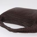 Bottega Veneta INTRECCIATO Hobo Bag Leather Brown Gold 115654 Auth BA15963V-6