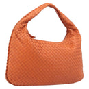 Bottega Veneta INTRECCIATO Hobo Bag Leather Orange Gold 115653 Auth BA15964V-1
