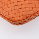 Bottega Veneta INTRECCIATO Hobo Bag Leather Orange Gold 115653 Auth BA15964V-11
