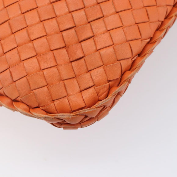 Bottega Veneta INTRECCIATO Hobo Bag Leather Orange Gold 115653 Auth BA15964V
