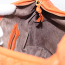 Bottega Veneta INTRECCIATO Hobo Bag Leather Orange Gold 115653 Auth BA15964V-17