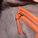 Bottega Veneta INTRECCIATO Hobo Bag Leather Orange Gold 115653 Auth BA15964V-19