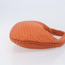 Bottega Veneta INTRECCIATO Hobo Bag Leather Orange Gold 115653 Auth BA15964V-4