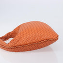 Bottega Veneta INTRECCIATO Hobo Bag Leather Orange Gold 115653 Auth BA15964V-5