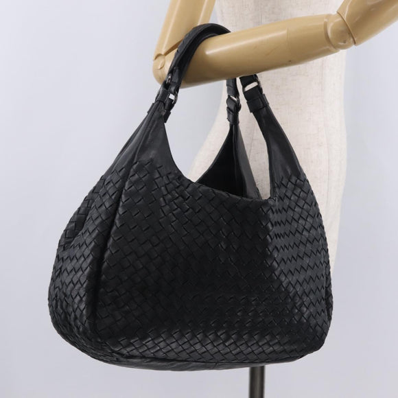 Bottega Veneta INTRECCIATO Tote Bag Leather Black 125787 Auth BA15965V