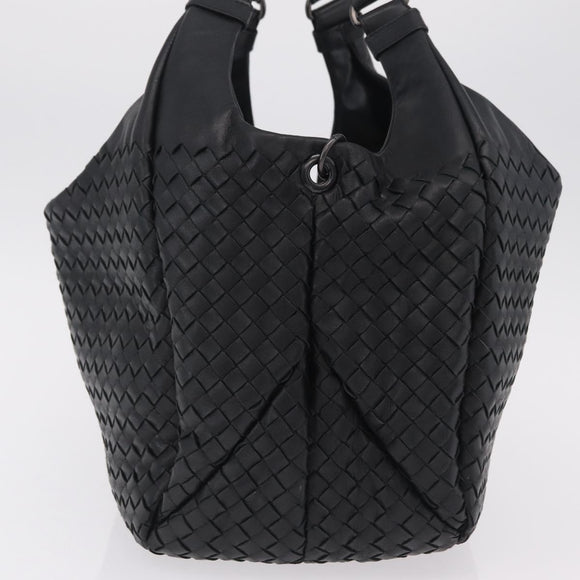 Bottega Veneta INTRECCIATO Tote Bag Leather Black 125787 Auth BA15965V