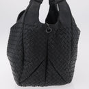 Bottega Veneta INTRECCIATO Tote Bag Leather Black 125787 Auth BA15965V-4
