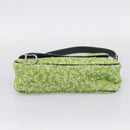 Christian Dior Saddle Shoulder Bag Leather sequins Green Silver Auth BA15966SM-9