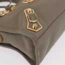 Balenciaga Classic Metal Edge Mini City Bag 2way Beige 390160 Auth BA15968M-17