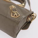 Balenciaga Classic Metal Edge Mini City Bag 2way Beige 390160 Auth BA15968M-18