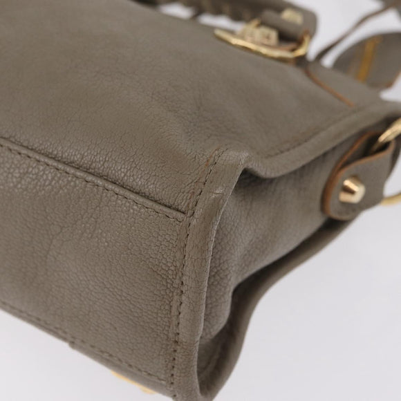 Balenciaga Classic Metal Edge Mini City Bag 2way Beige 390160 Auth BA15968M