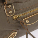 Balenciaga Classic Metal Edge Mini City Bag 2way Beige 390160 Auth BA15968M-22