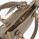 Balenciaga Classic Metal Edge Mini City Bag 2way Beige 390160 Auth BA15968M-7