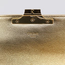 CELINE Sequin Chain Shoulder Bag Leather Gold Auth BA15971SM-18