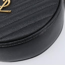 Saint Laurent Chain Viel Shoulder Bag Leather Black Gold Auth BA15972SAM-12