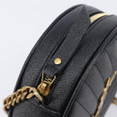 Saint Laurent Chain Viel Shoulder Bag Leather Black Gold Auth BA15972SAM-16