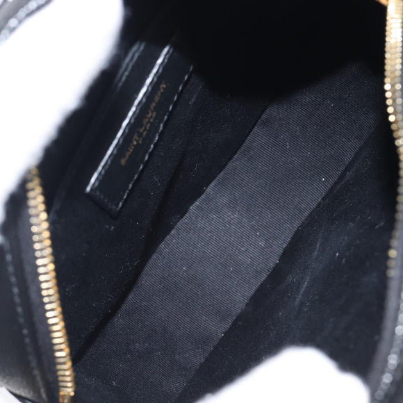 Saint Laurent Chain Viel Shoulder Bag Leather Black Gold Auth BA15972SAM