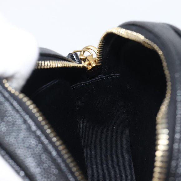 Saint Laurent Chain Viel Shoulder Bag Leather Black Gold Auth BA15972SAM