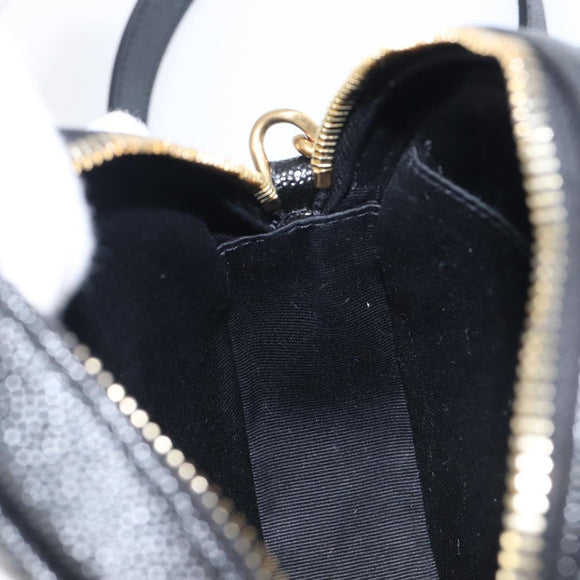 Saint Laurent Chain Viel Shoulder Bag Leather Black Gold Auth BA15972SAM