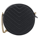 Saint Laurent Chain Viel Shoulder Bag Leather Black Gold Auth BA15972SAM-3
