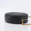Saint Laurent Chain Viel Shoulder Bag Leather Black Gold Auth BA15972SAM-4