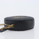 Saint Laurent Chain Viel Shoulder Bag Leather Black Gold Auth BA15972SAM-5